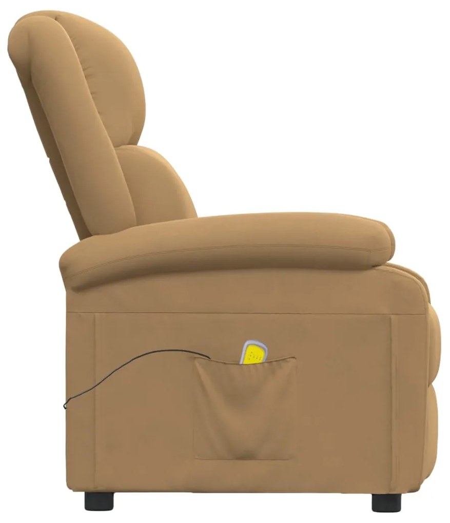 Poltrona de massagens veludo castanho