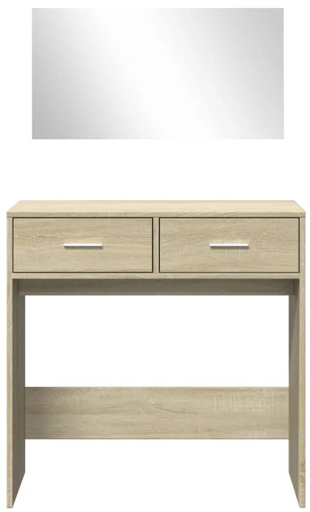 Toucador com espelho 80x39x80 cm cor carvalho sonoma