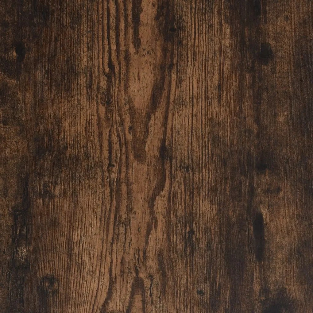Mesa consola c/ prateleiras 75x30x80 cm carvalho fumado