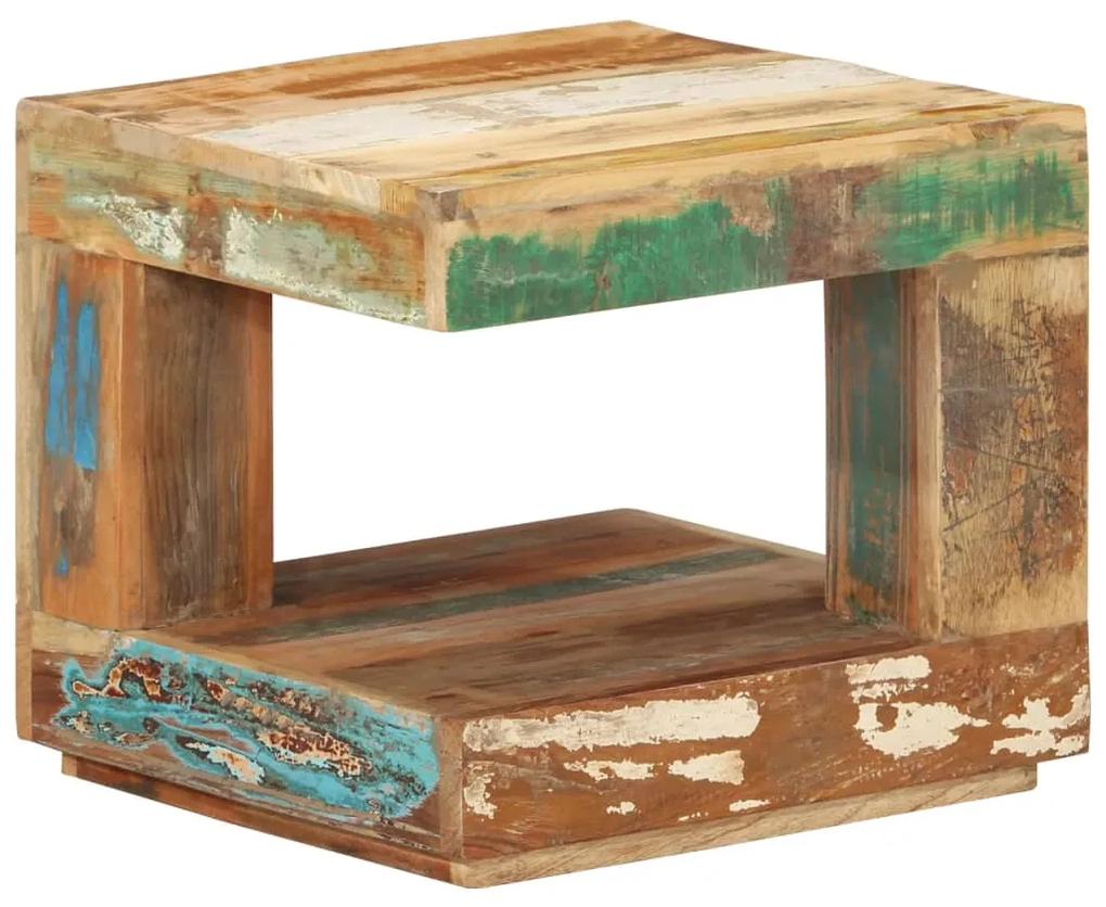 Mesa de centro 45x45x40 cm madeira recuperada maciça