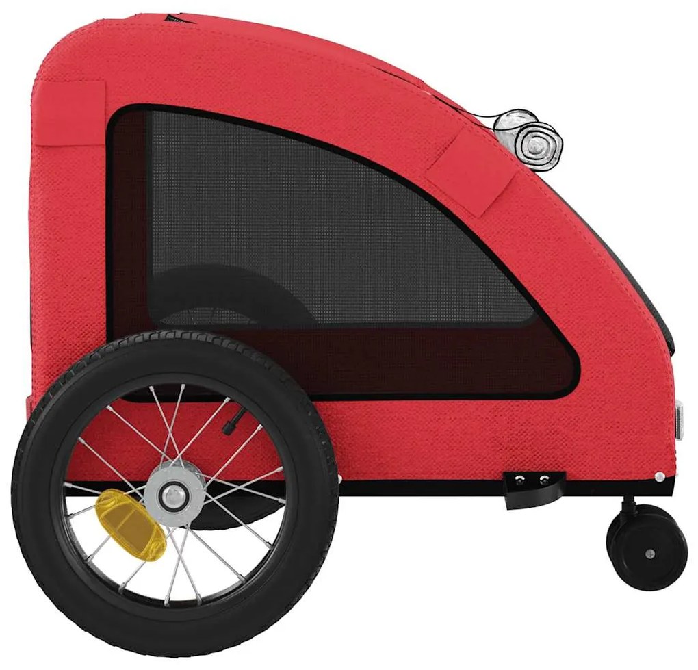 Reboque bicicleta animais tecido oxford/ferro vermelho