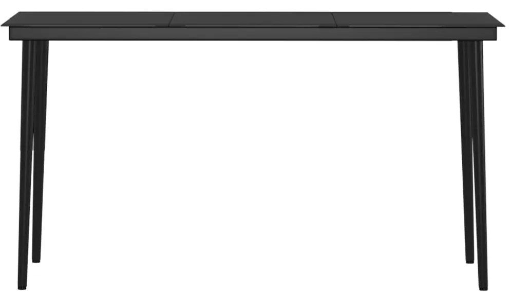 5 pcs conjunto de jantar jardim com almofadões cinzento/preto