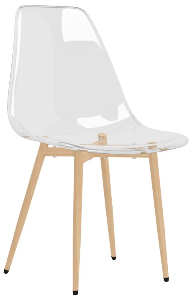 Cadeiras de jantar 6 pcs PET transparente