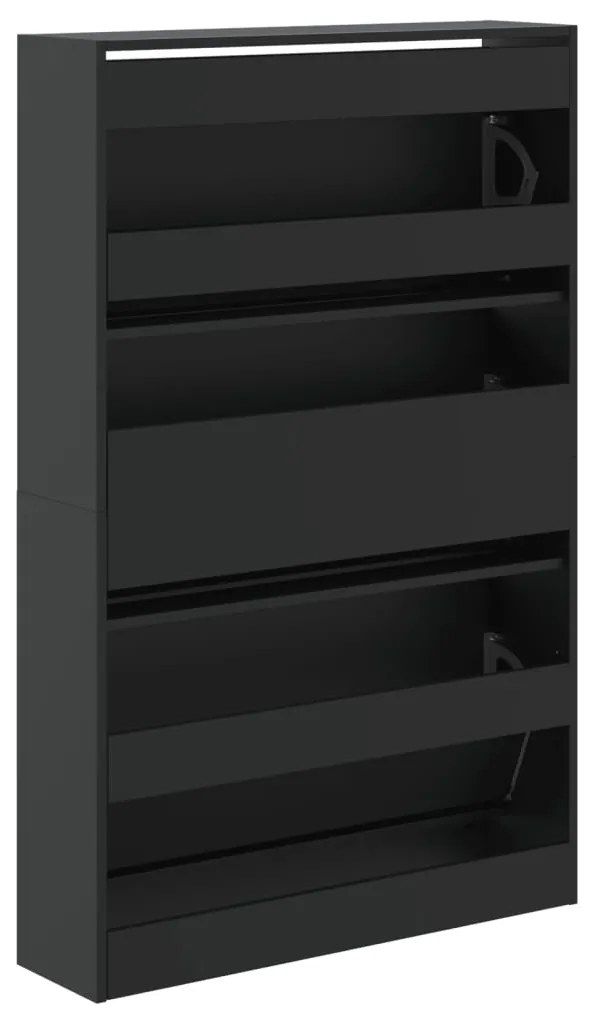 Sapateira 80x21x125,5 cm derivados de madeira preto