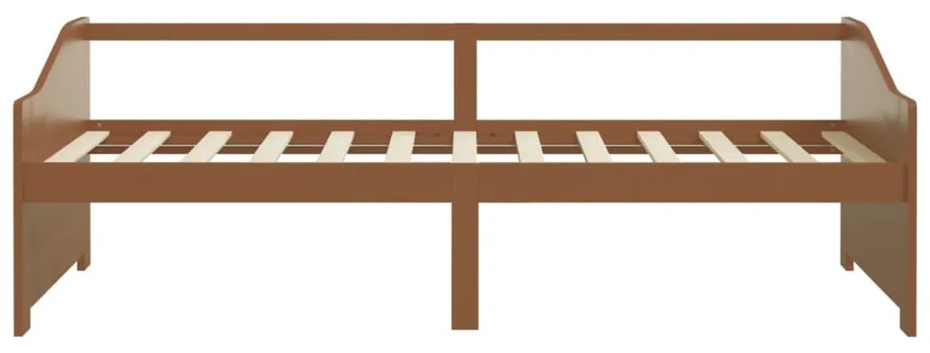 Sofá-cama de 3 lugares 90x200 cm pinho maciço castanho mel