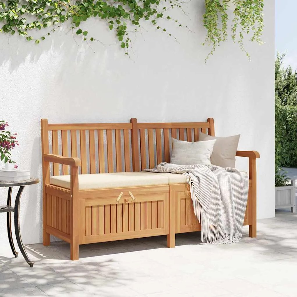 Banco de Armazenamento para Jardim Castanho 150 x 60 x 90 cm
