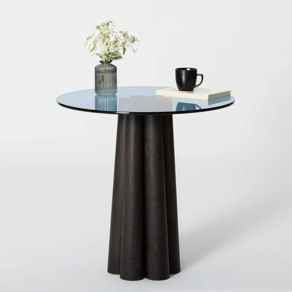Mesa de Centro Thales – Preto e Azul – 50x50x50 cm