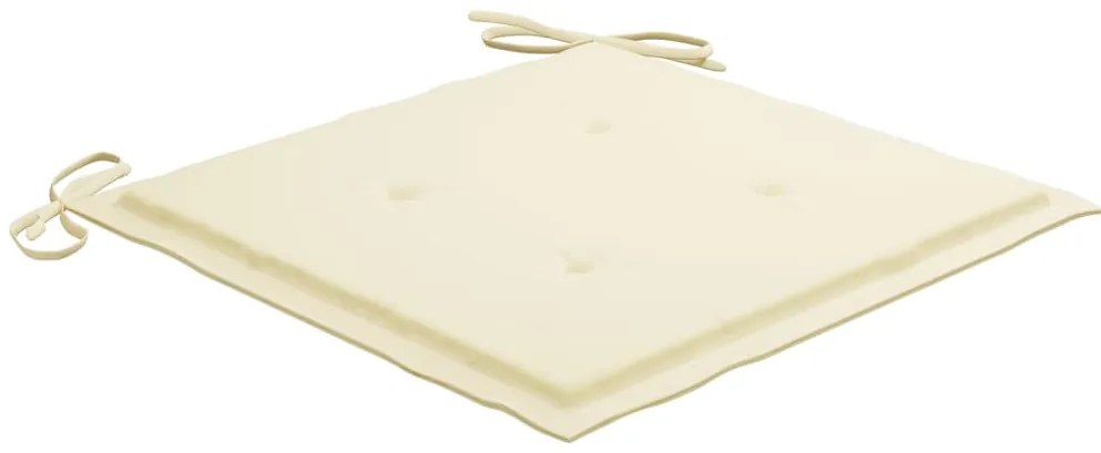Cadeiras de jantar p/ jardim 4 pcs c/ almofadões acácia maciça