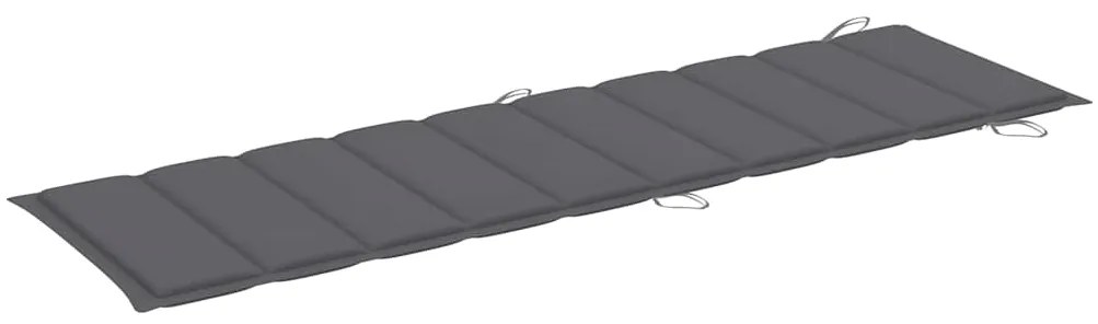 Espreguiçadeiras com mesa e almofadões 2 pcs acácia maciça