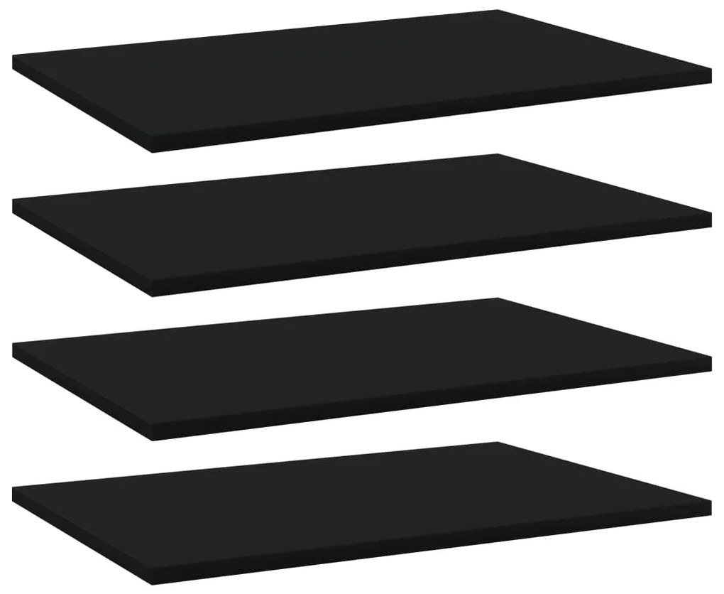 vidaXL Prateleiras para estante 4 pcs 60x40x1,5cm contraplacado preto