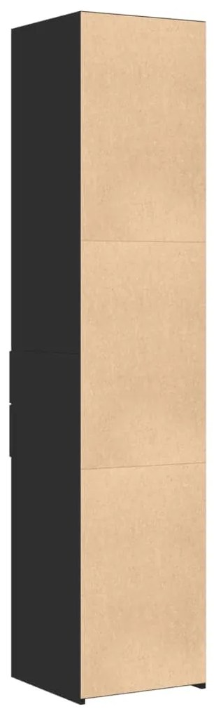 Armário alto 40x42,5x185 cm derivados de madeira preto
