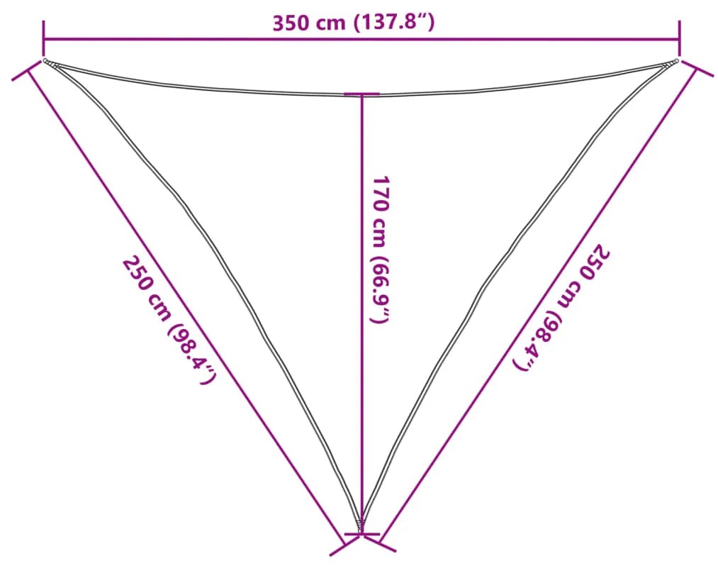 Para-sol estilo vela 160 g/m² 2,5x2,5x3,5 m PEAD antracite