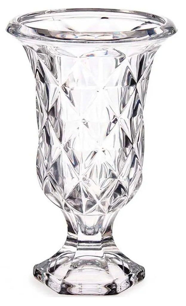Jarra Vidro com Pé Losangos 23.5cm