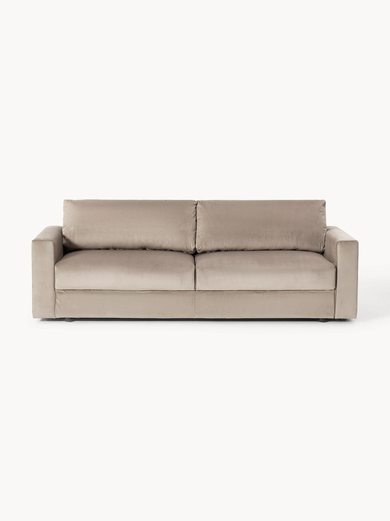 Sofá-cama em veludo Tasha (3 lugares)