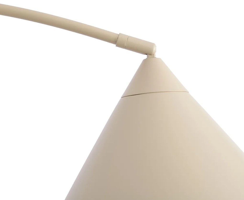 Candeeiro de pé retro bege com interior branco - Triangolo Retro