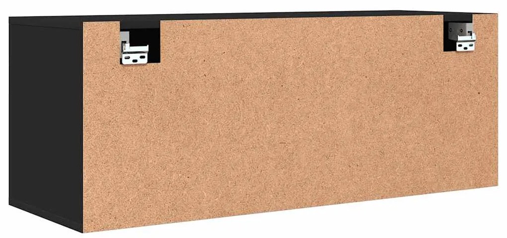 Sapateira de parede 100x35x38 cm derivados de madeira preto