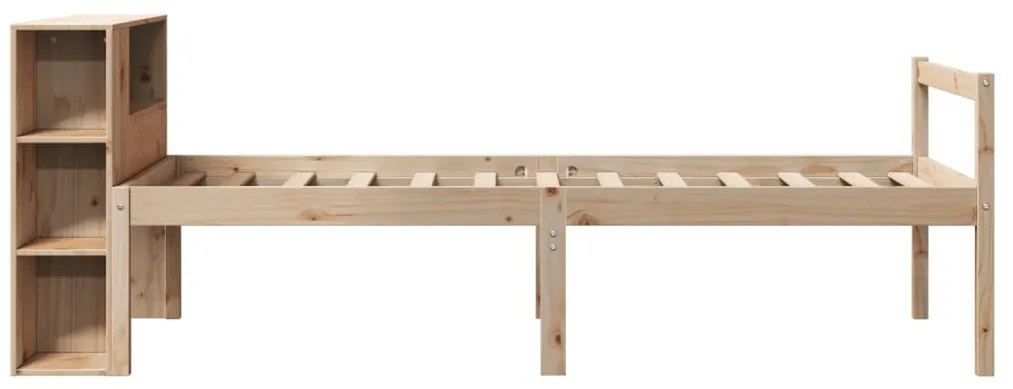 Cama com estante sem colchão 100x200 cm pinho maciço