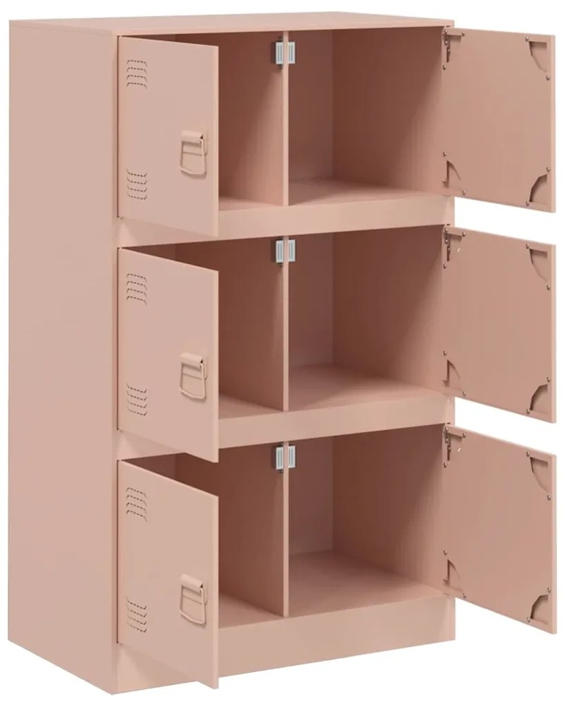 Aparador 67x39x107 cm aço rosa