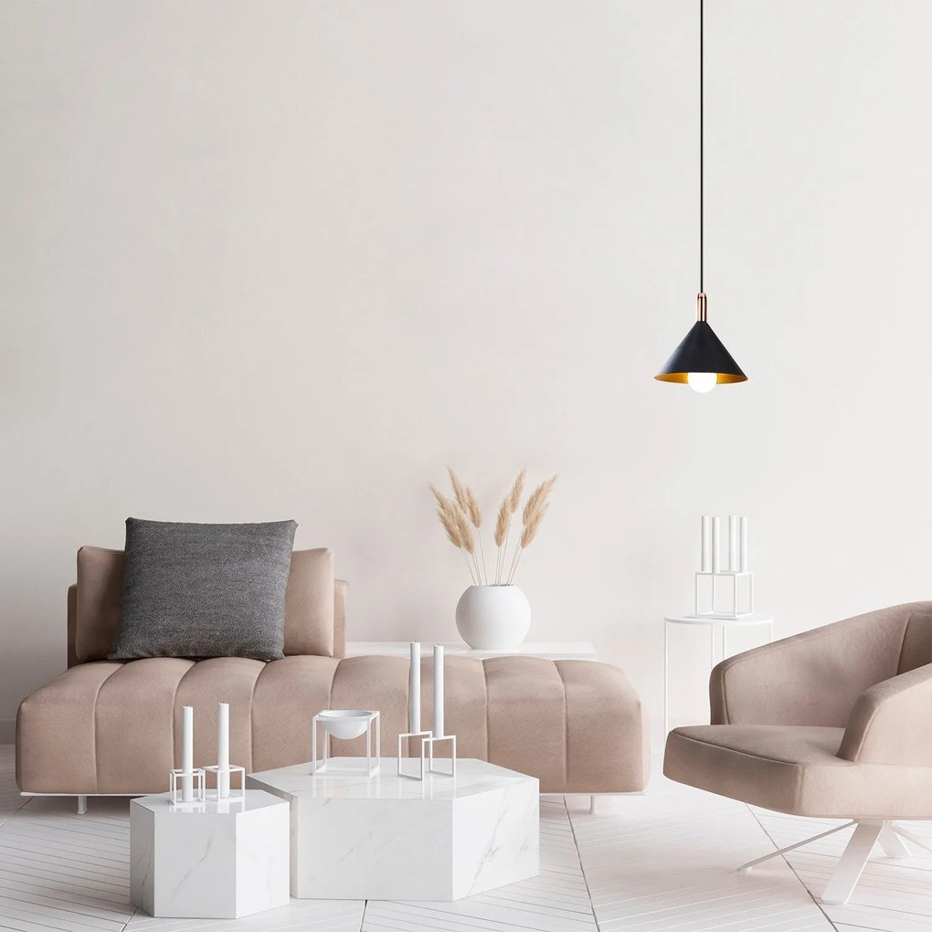 Chandelier Berceste – Preto – 19 x 19 cm