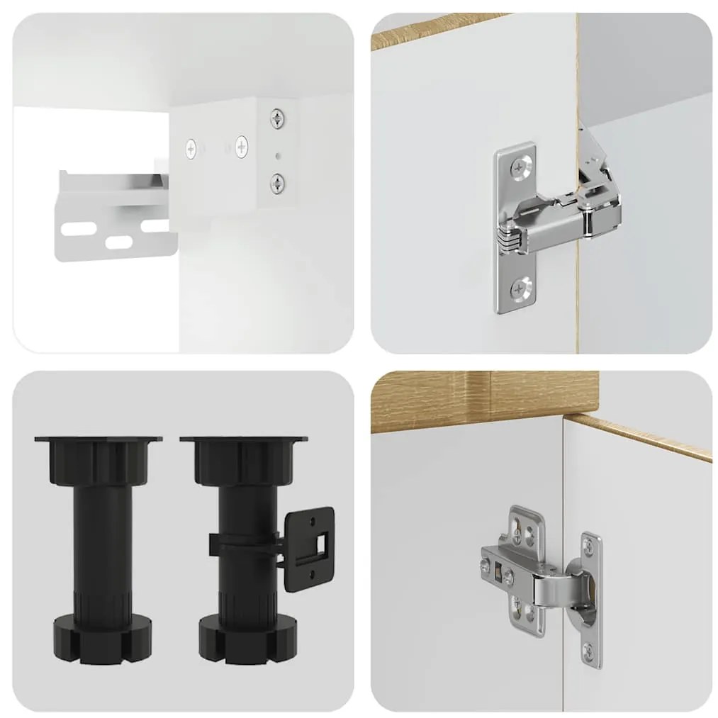 4 peças armário de cozinha conjunto Kalmar sonoma carvalho