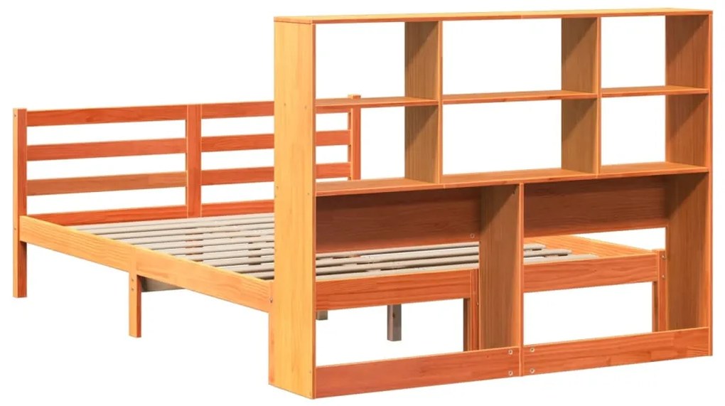 Cama com estante sem colchão 135x190 cm madeira maciça