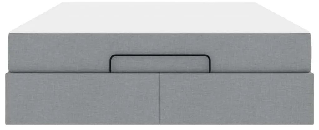 Estrutura da Cama Outros Cinzento-claro 160 x 200 cm tecido