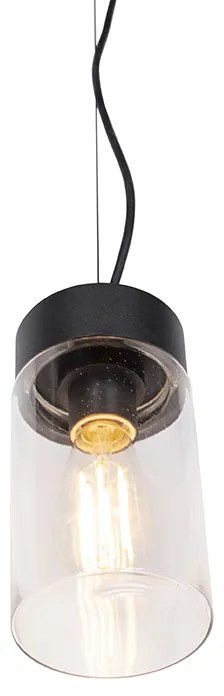 Candeeiro de suspensão moderno preto IP44 - Jarra Moderno
