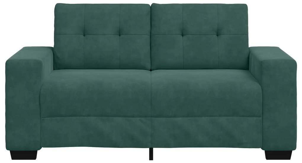 Sofá Loveseat Verde Escuro 120 cm em Veludo da vidaXL
