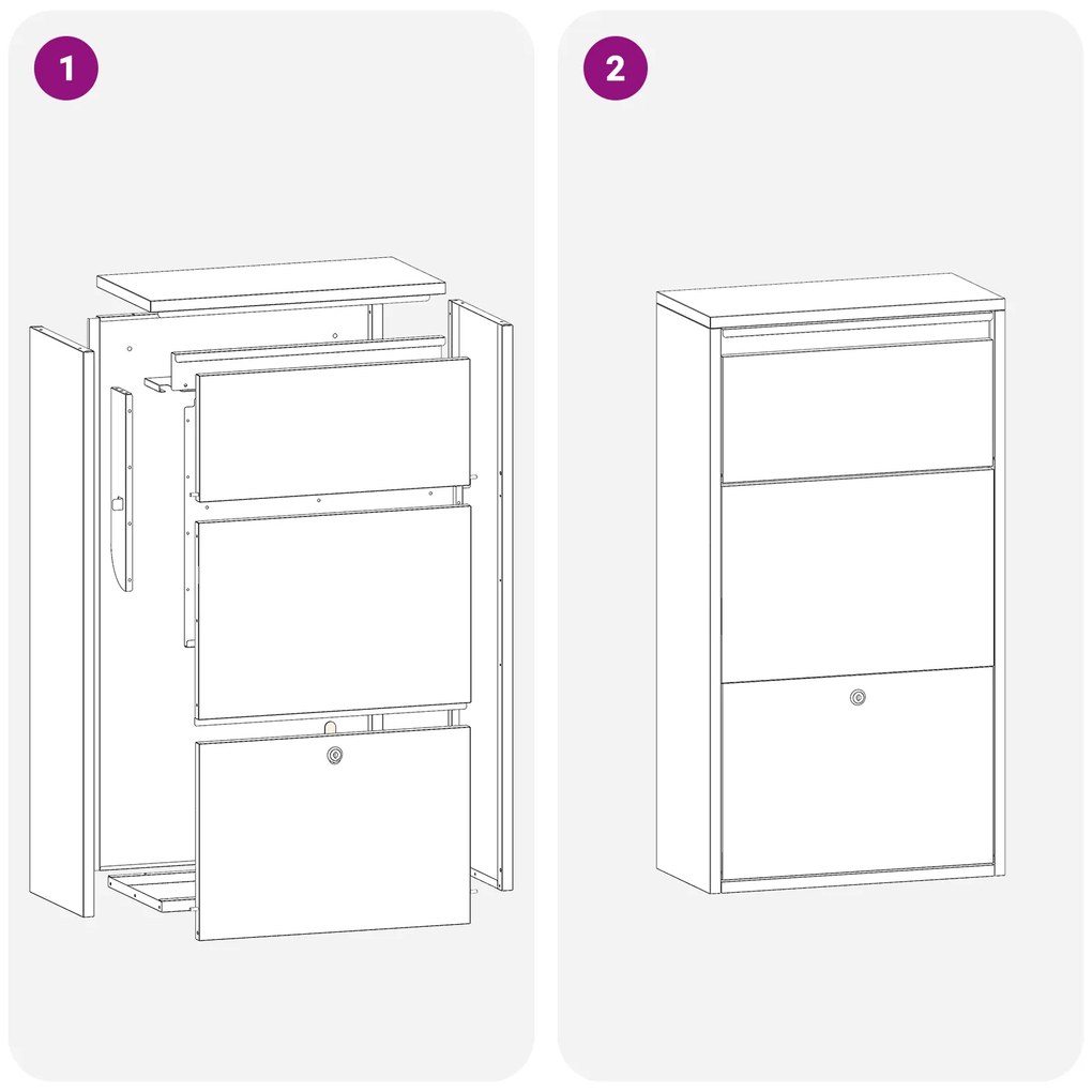 Caixa de Correio para Pacotes Antracite 44x22x82 cm Aço