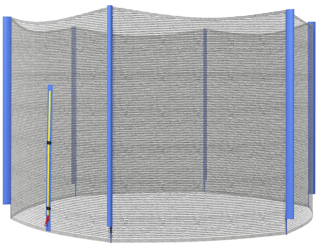 Rede de Segurança para Trampolim Ø305 cm (NÃO INCLUIDO) para Exterior e Porta com Fecho de Correr para 6 Postes Azul