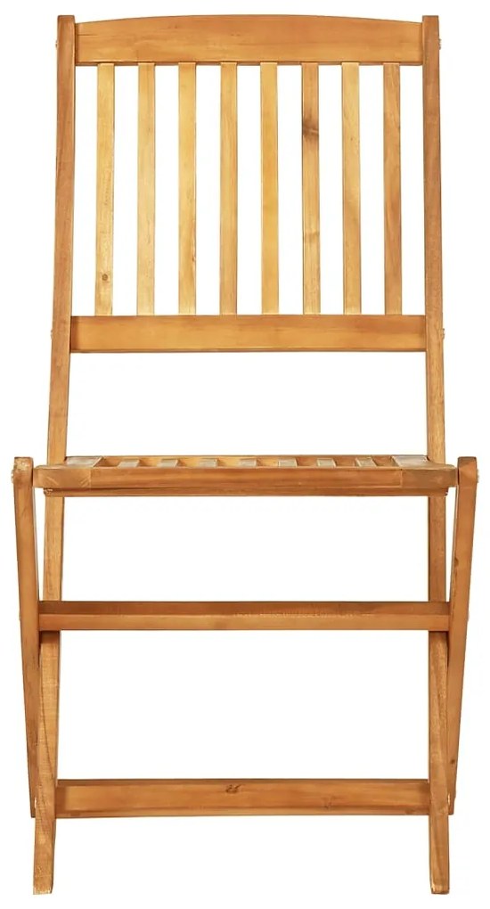 3 pcs conjunto jantar dobrável p/ jardim madeira acácia maciça