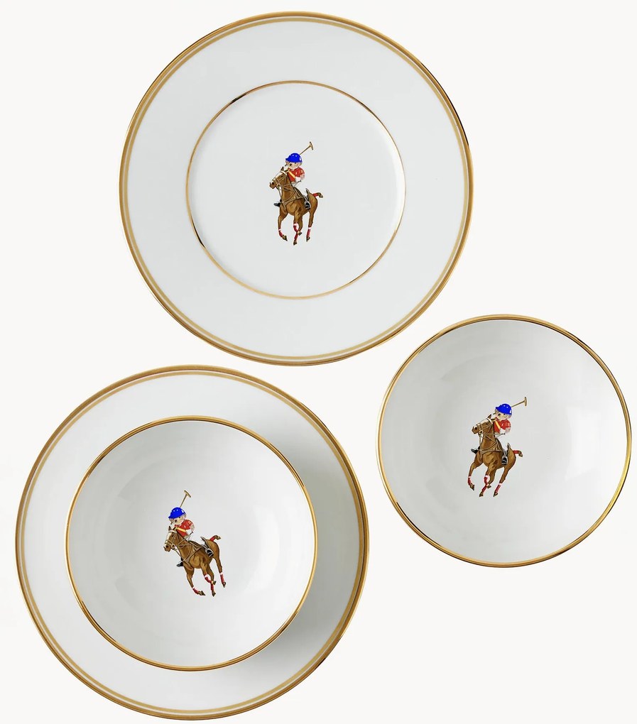 Conjunto de loiça em porcelana Lunar, 2 pessoas, conjunto de 4