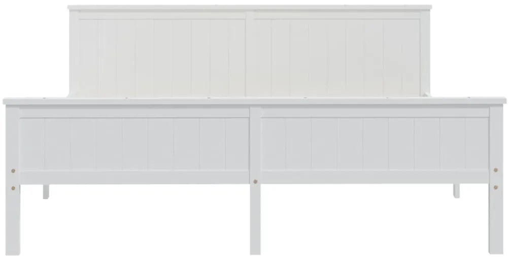 Estrutura de cama 200x200 cm pinho maciço branco