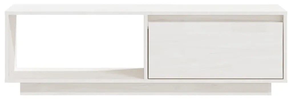 Móvel de TV 110x30x33,5 cm madeira de pinho maciça branco