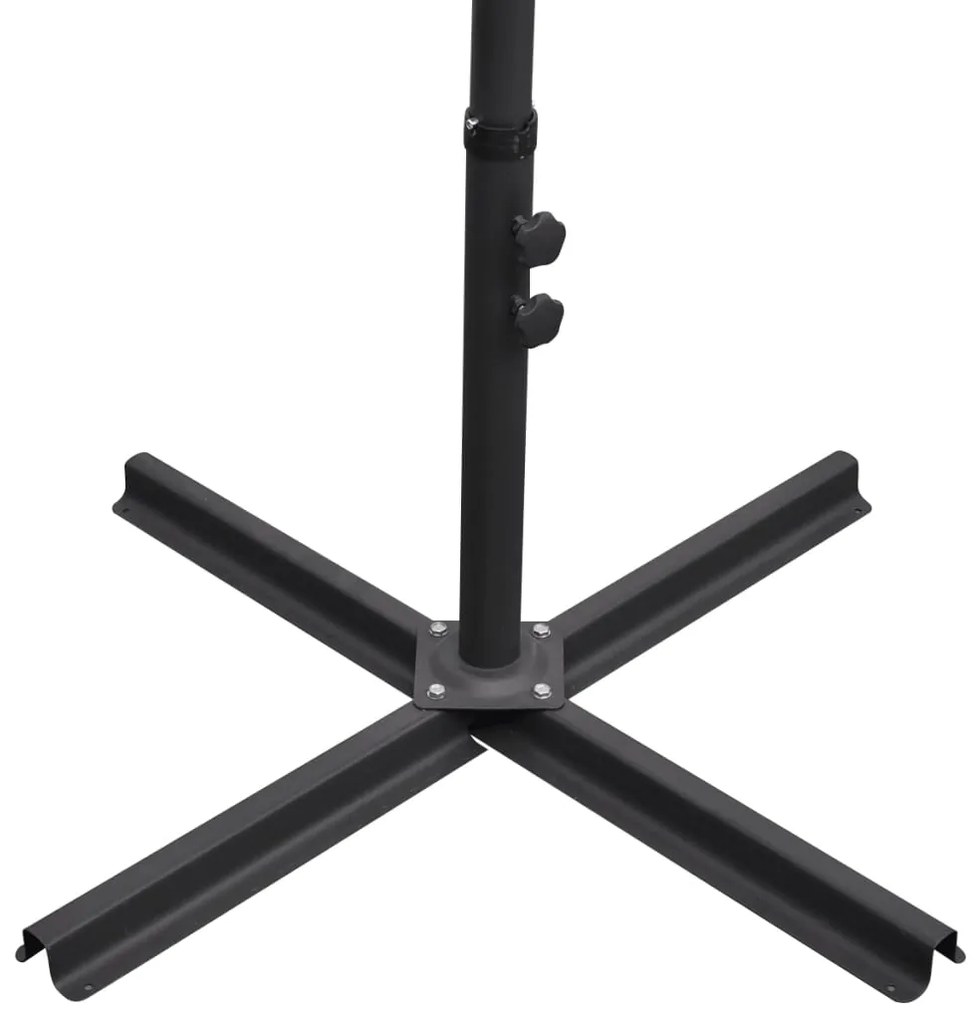 Guarda-sol de jardim cantilever 3 m azul