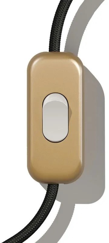 Interruptor unipolar em linha Creative Switch Brushed Bronze - Branco
