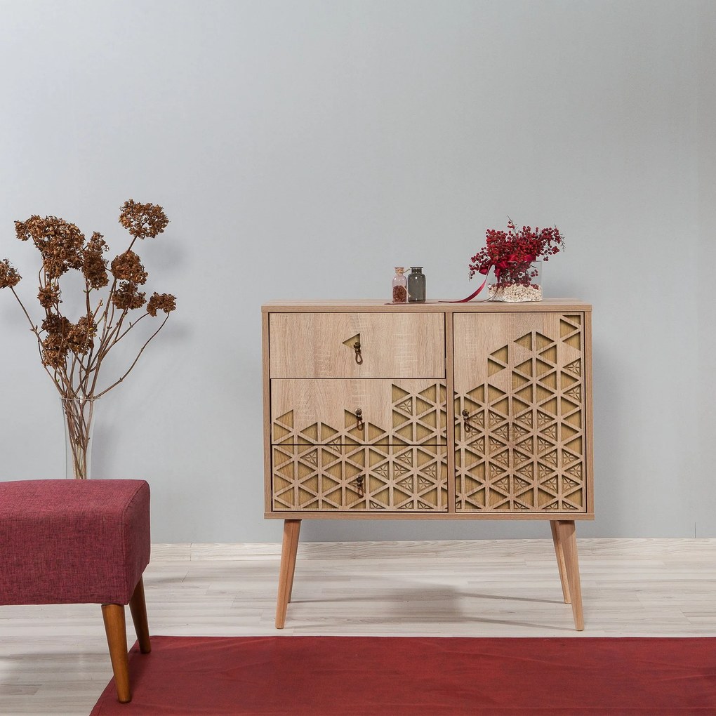 Cômoda Verybox – Carvalho Sonoma – 90x90x40 cm