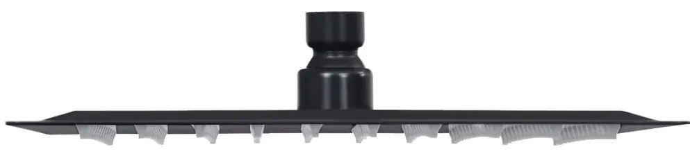 Cabeça de chuveiro quadrada 20x20 cm aço inoxidável preto
