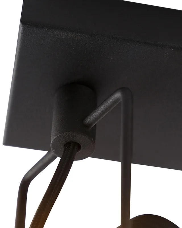 Foco industrial preto 2 luzes - Suplux Industrial