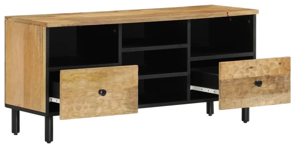 Móvel de TV 100x33x46 cm madeira de mangueira maciça