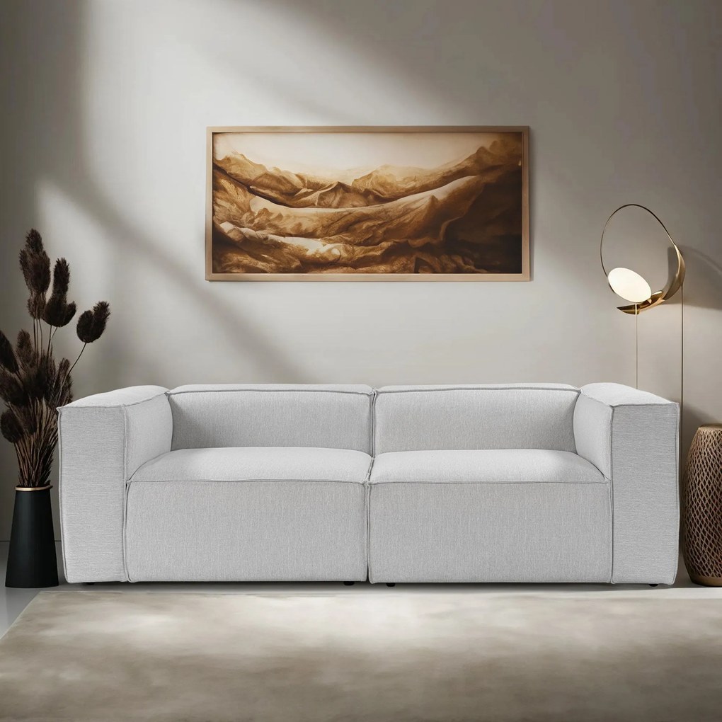 Sofá de 2 Lugares Fora – Cinzento Claro – 66x248 cm