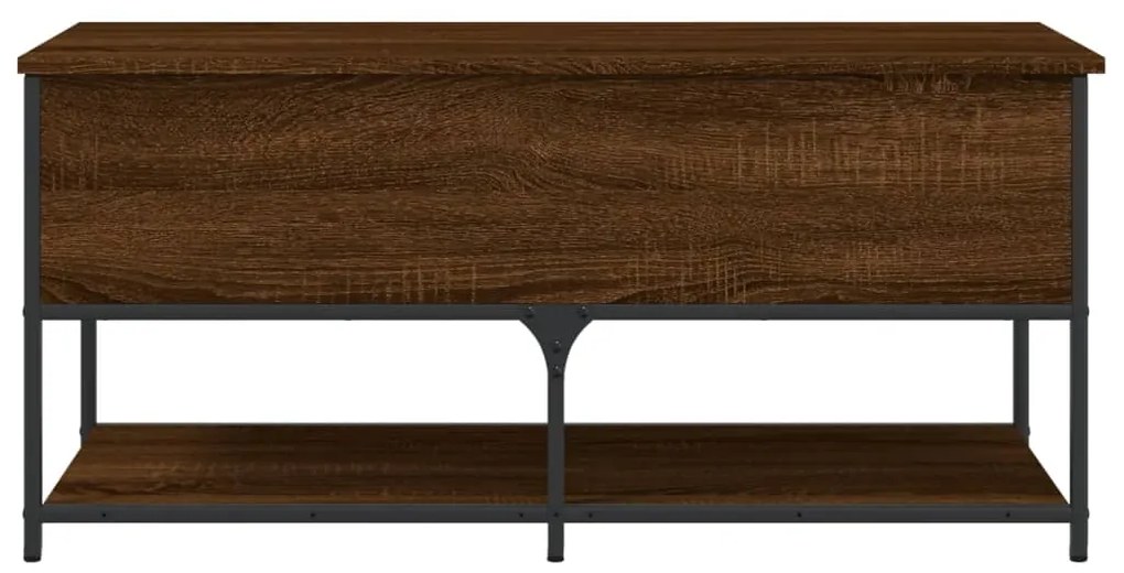 Banco arrumação 100x42,5x47 cm deriv. madeira carvalho castanho