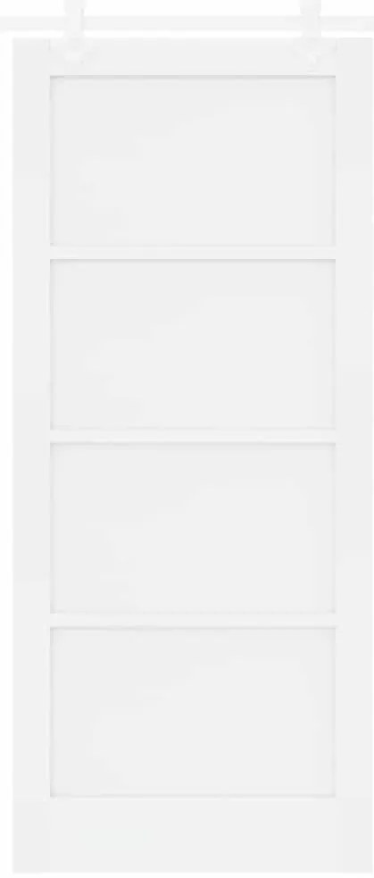 Porta Deslizante vidaXL com Conjunto de Ferragens Branca 86x198,5 cm M