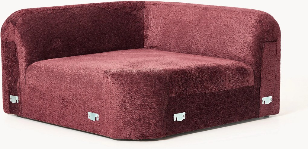 Módulo de canto redondo em teddy-bouclé Wolke