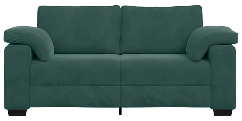 Sofá-luvas 140 cm veludo verde-escuro