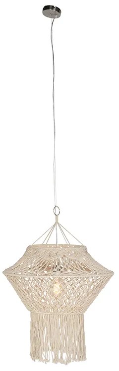 Candeeiro de suspensão rústico em macramé 90 cm - String Rústico