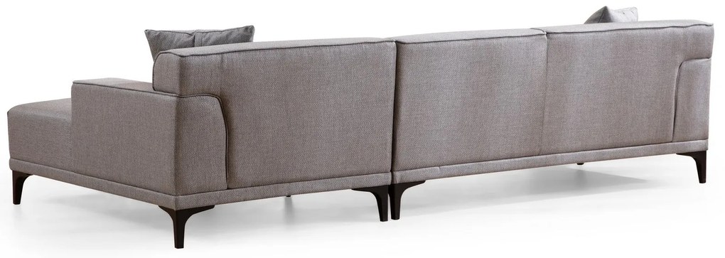 Sofá de Canto Petra – Cinzento Claro – 145 x 250 cm