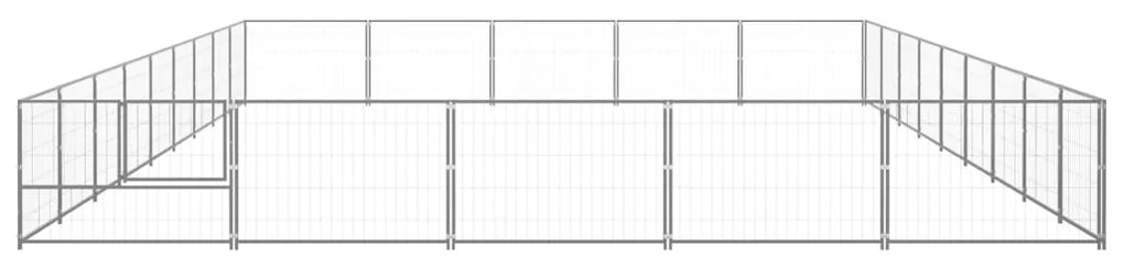 Canil para cães 45 m² aço prateado
