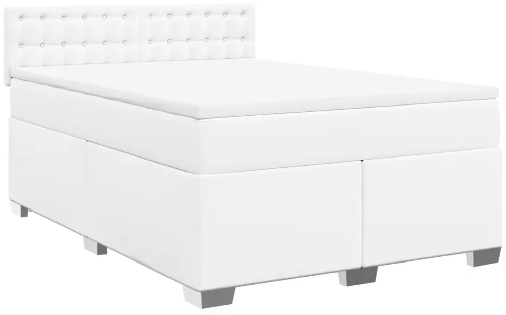 Cama com Molas/Colchão e Luzes Led - 160x200 cm - Couro Artificial Bra