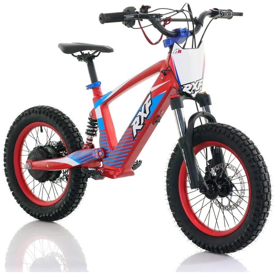 Bicicleta elétrica infantil 350W 16" Roan RXF Evo-S Vermelha